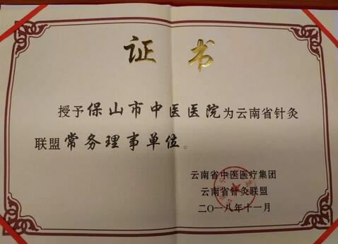 云南省针灸联盟成立，保山市中医医院当选常务理事单位！(图1)